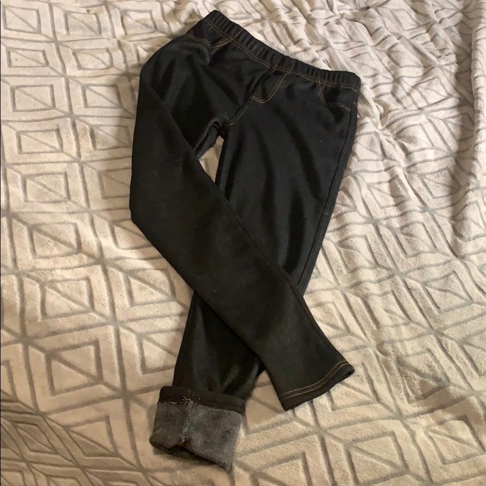 Fleece “denim” leggings